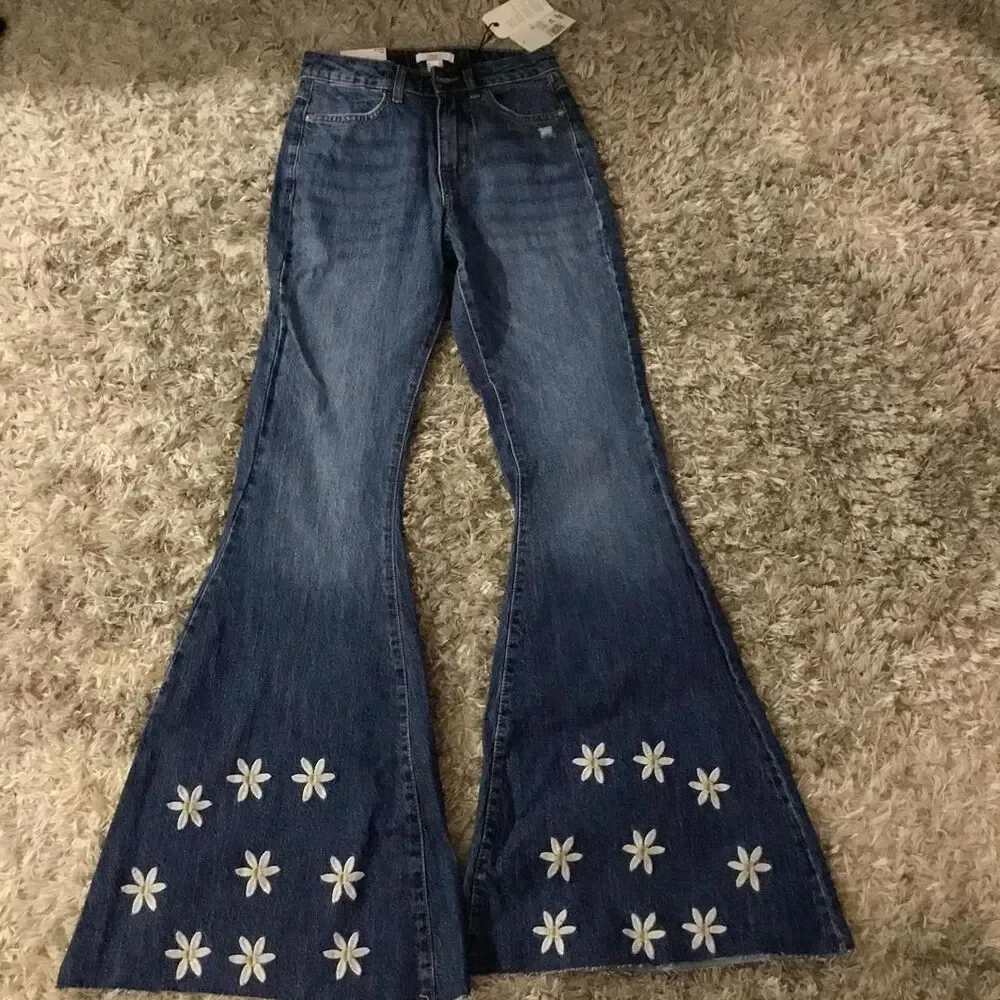Forever-21 Women's Blue and Navy Jeans - Picture 1 of 3